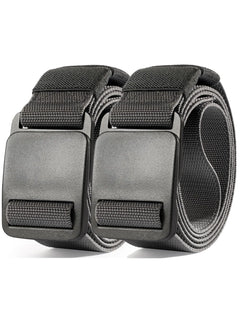 Papaanils Mens 2-Pack Quick Release Stretch Belts