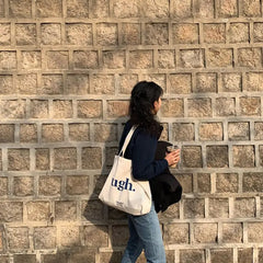 Canvas Letter Fashion Shoulder Bag - Everyday Goods and Gadgets
