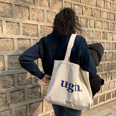 Canvas Letter Fashion Shoulder Bag - Everyday Goods and Gadgets